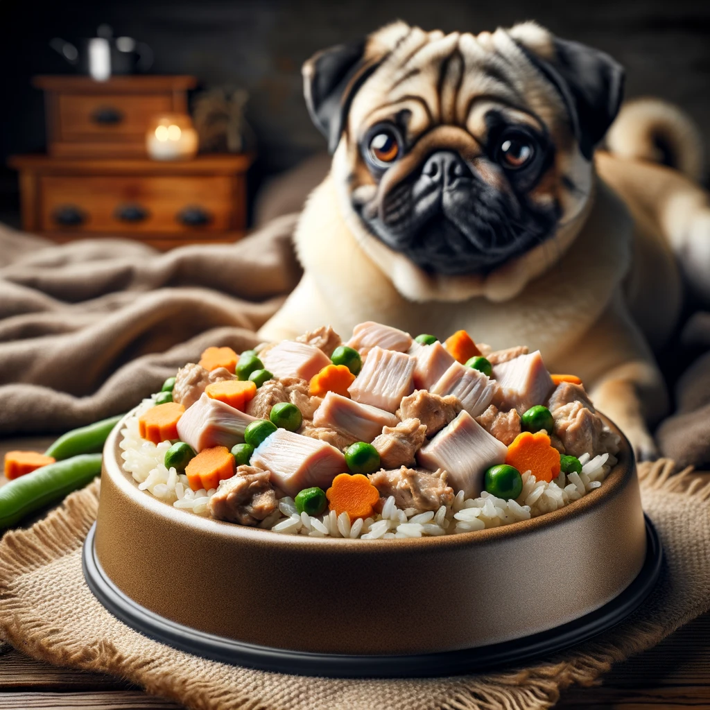 Homemade Dog Food Chicken Recipe With Brown Rice for Pugs
