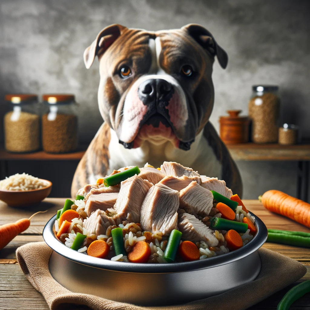 Homemade Dog Food Chicken Recipe With Brown Rice for American Bully